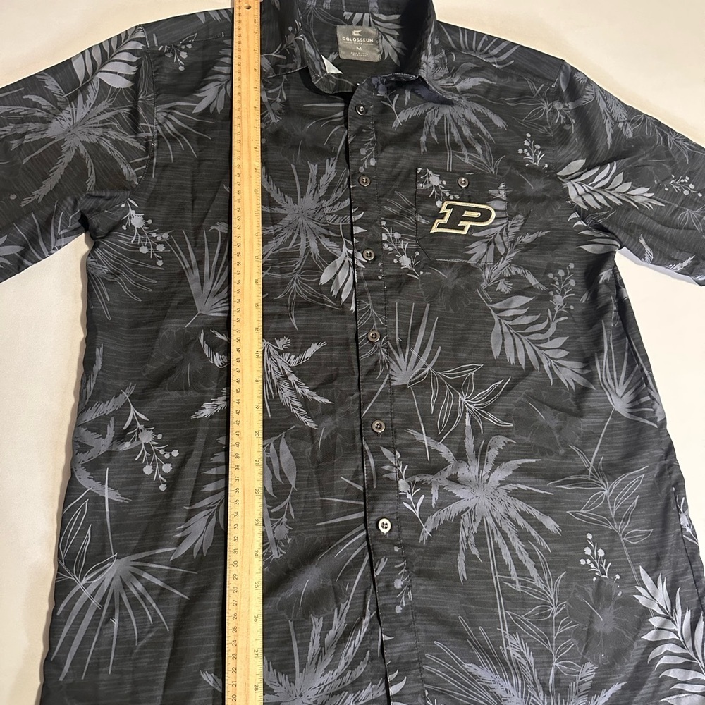 Purdue Boilermakers Colosseum Hawaiian Shirt Mens Medium Button Up Performance - Picture 5 of 9